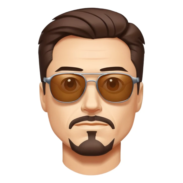 Tony Stark wearing sunglasses, genius billionaire sticker