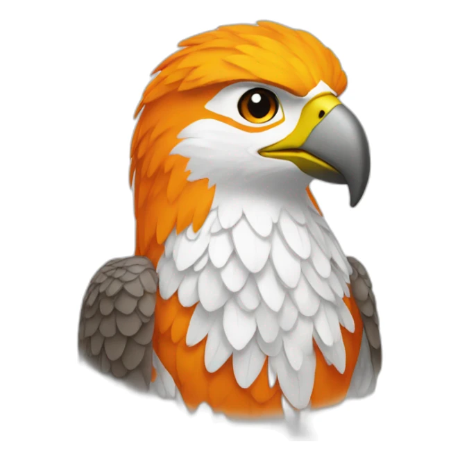 aigle orange blanc sticker