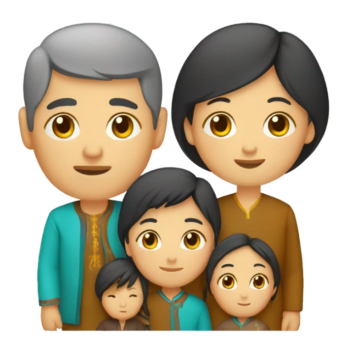 Kazakh family sticker