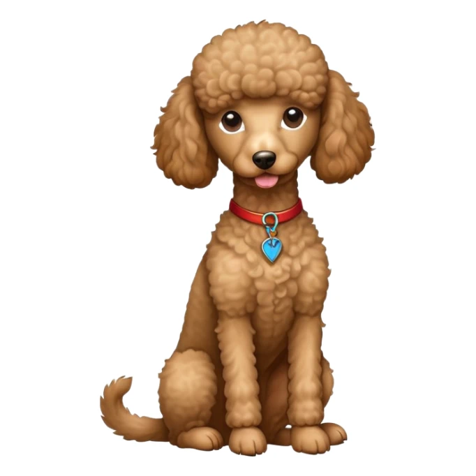 Super Skinny - Light Brown - Poodle - Sitting - No Collar sticker