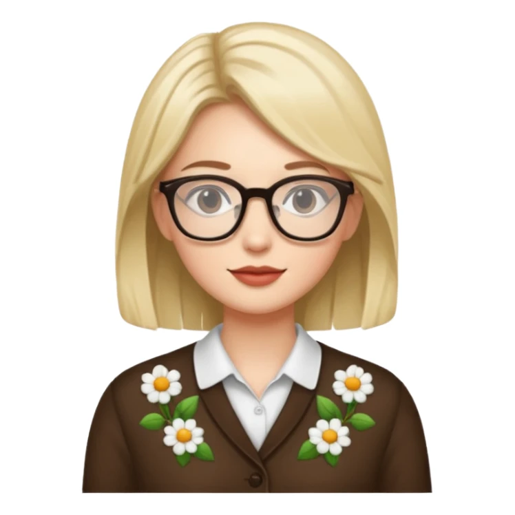 une belle personne avec beaucoup de details, des lunettes  sticker