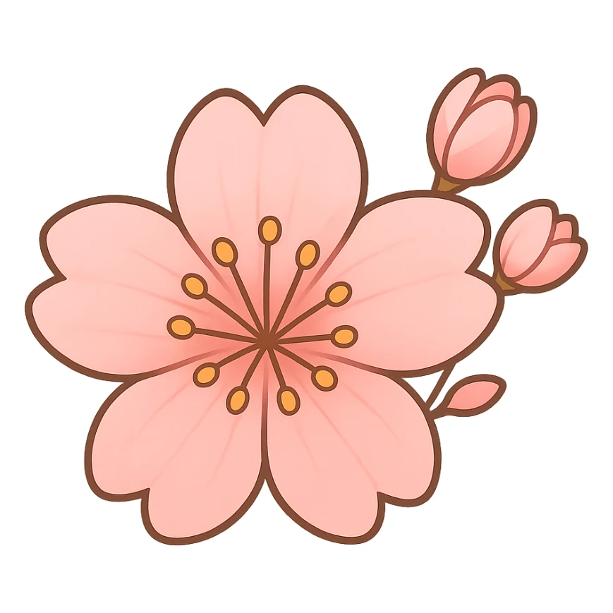 sakura cherry blossom flower, remove background sticker