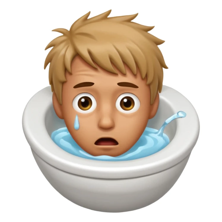 Random guys head sticking out of a toilet sticker