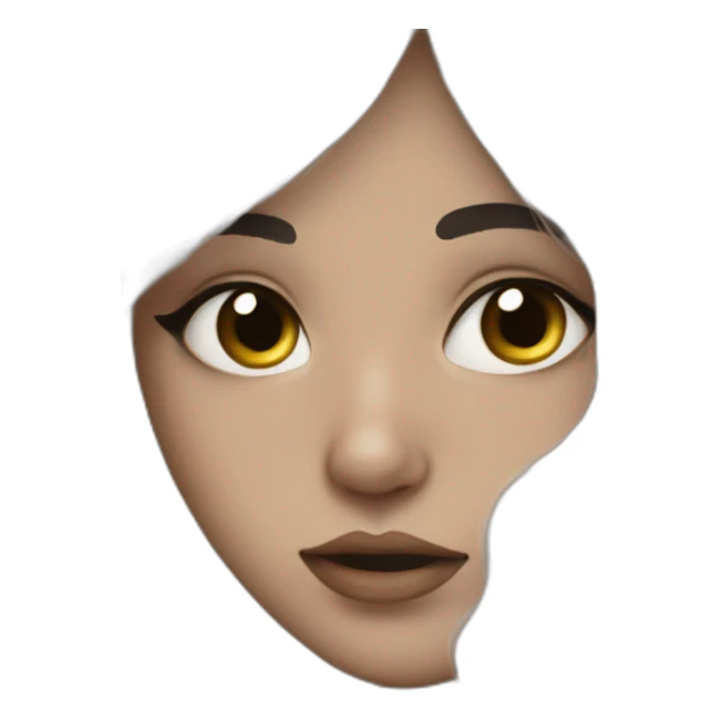 White haired girl, black eyes and freckles sticker