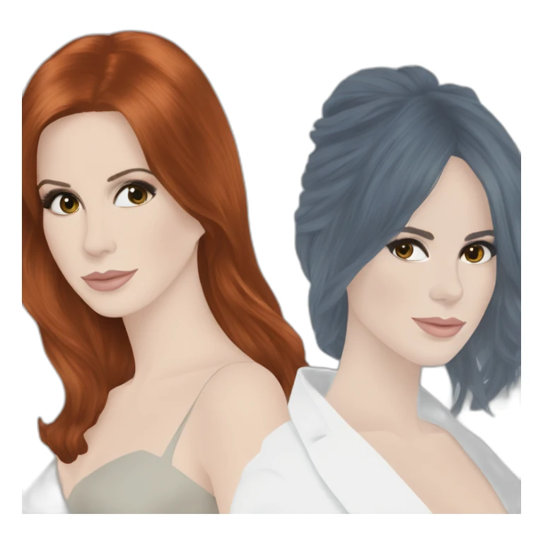 lana del rey and mylène farmer sticker