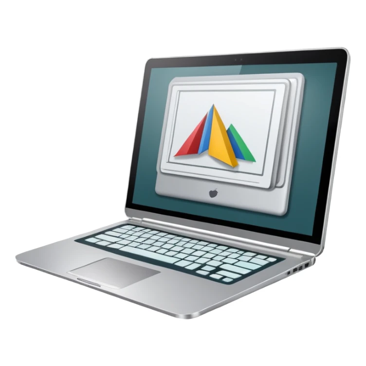 create an emoji of a laptop that has autocad architectural drawings on the screen sticker