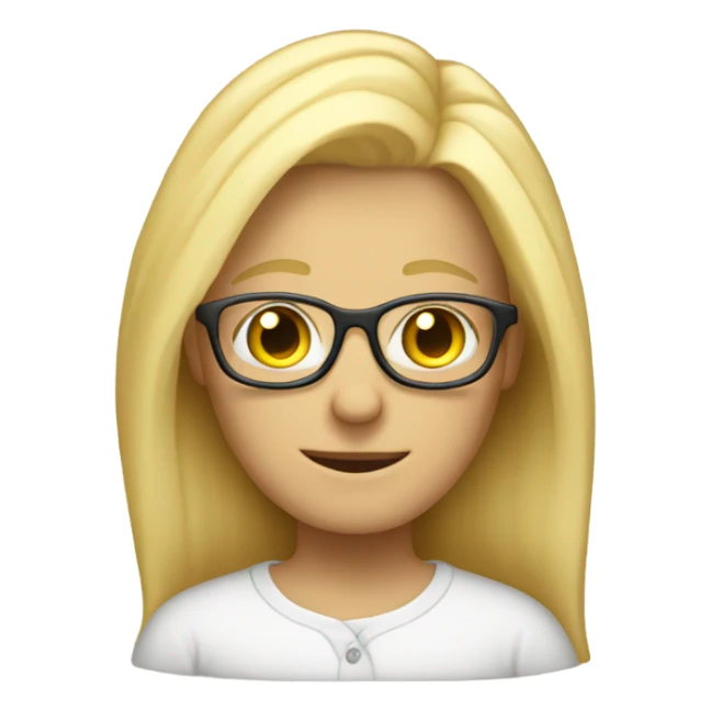 Encyclopedia with blonde hair and glasses sticker
