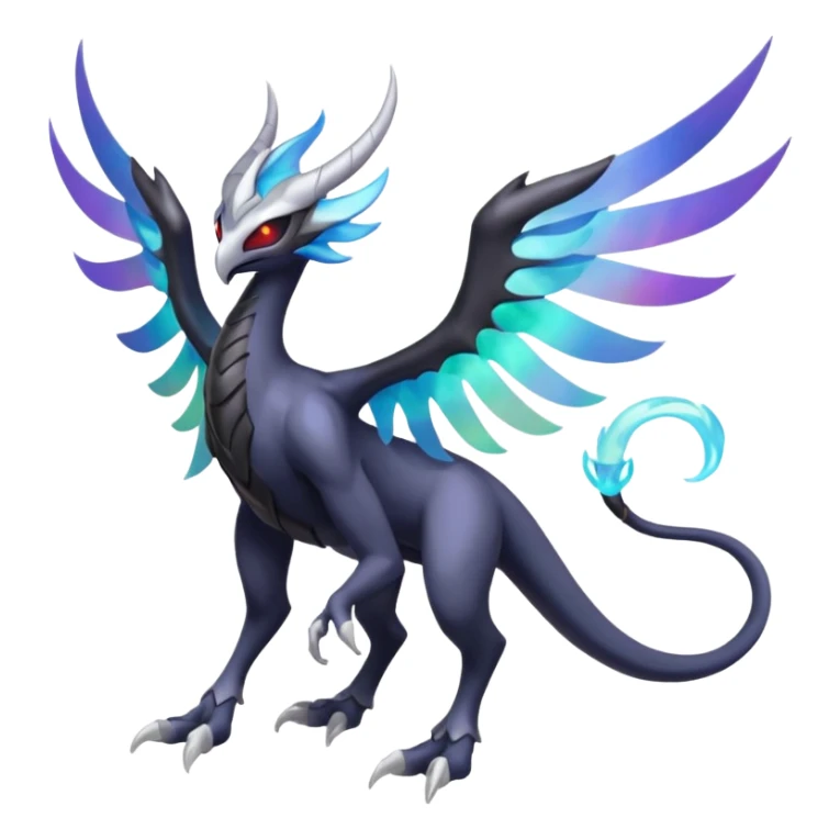 Lunala-Darkrai-Zekrom-Fakémon-hybrid-creature (full body)  sticker