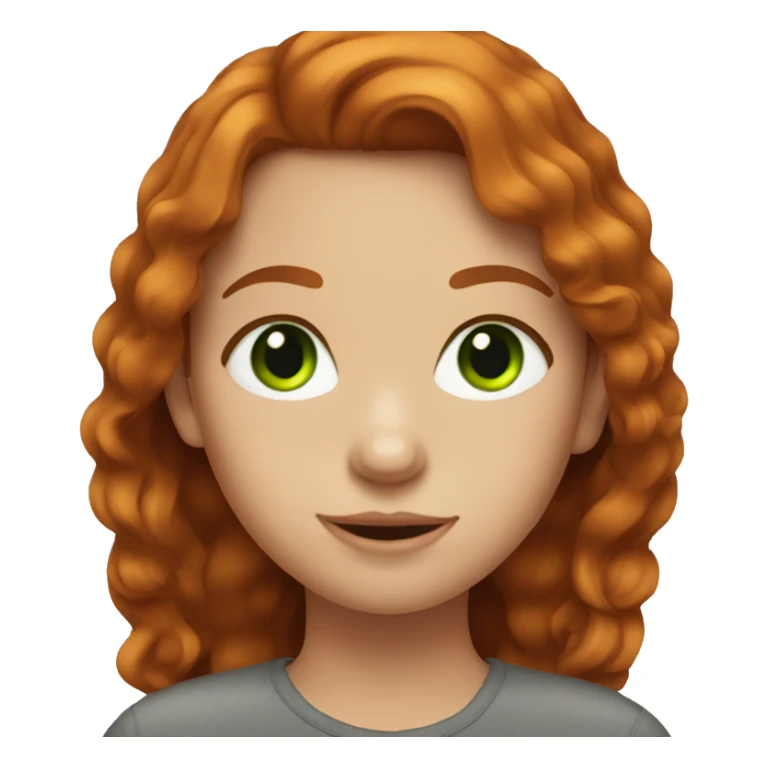 Dark ginger hair with green eyes girl  sticker