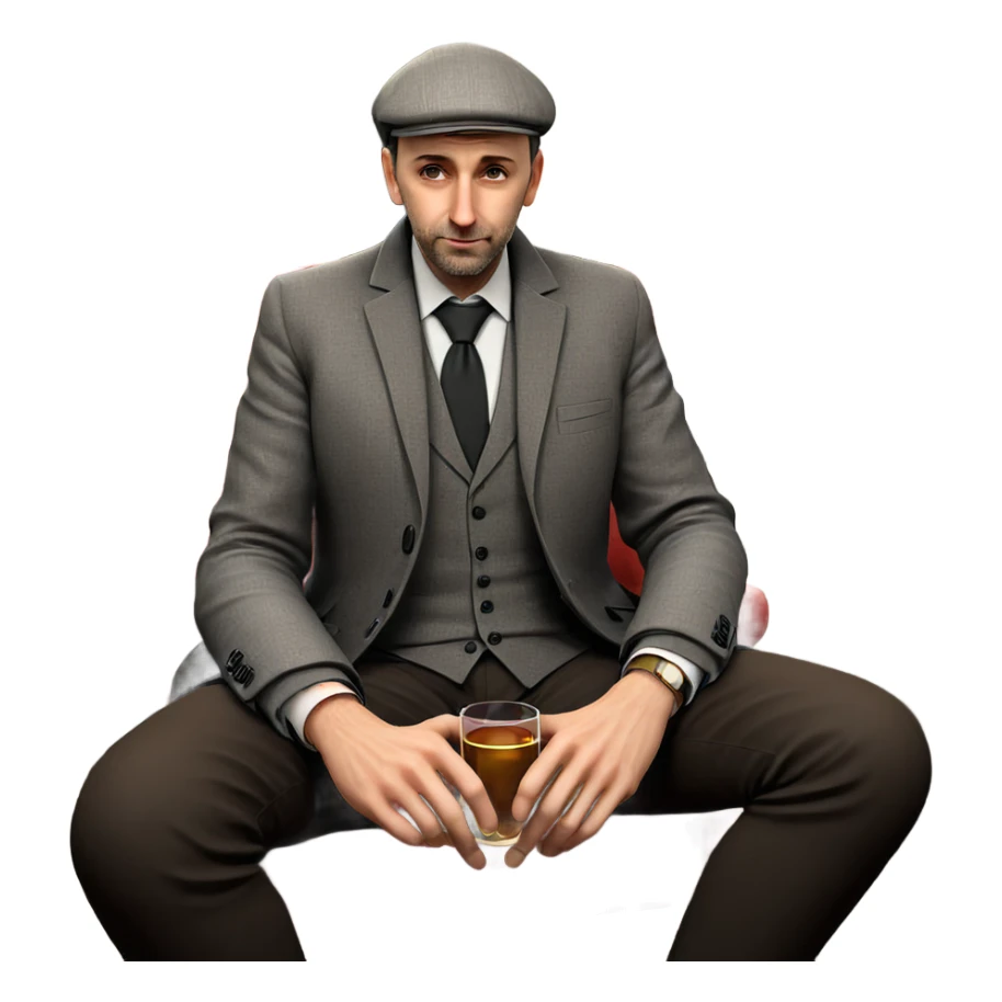 sophisticated man enjoying drink sticker