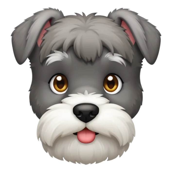 schnauzer dog emoji style sticker