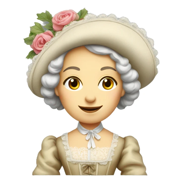 18th century Swiss lady in dress sticker