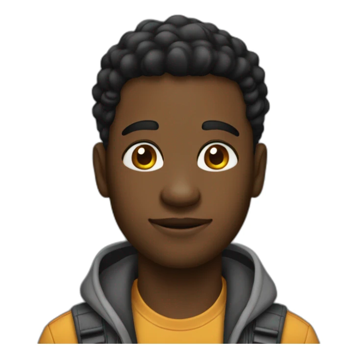 homem negro careca jovem sticker