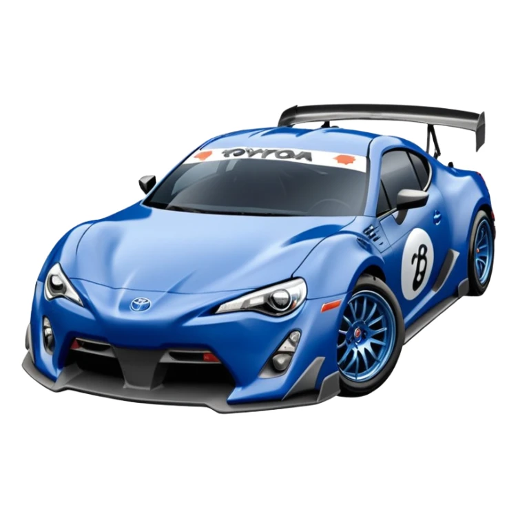 Long wheelbase widened pearly midnight snow blue 2nd generation 2025 Toyota 86 off-road hypercar racer sticker