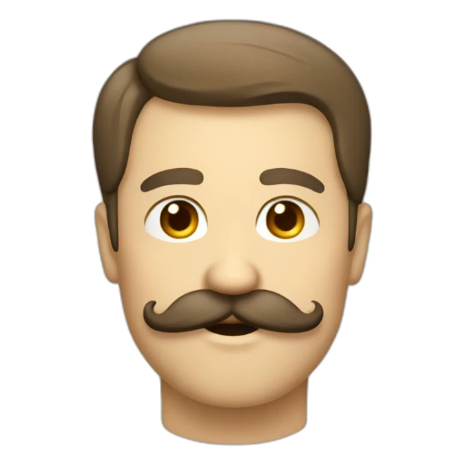 Homme qui louche  avec une moustache sticker