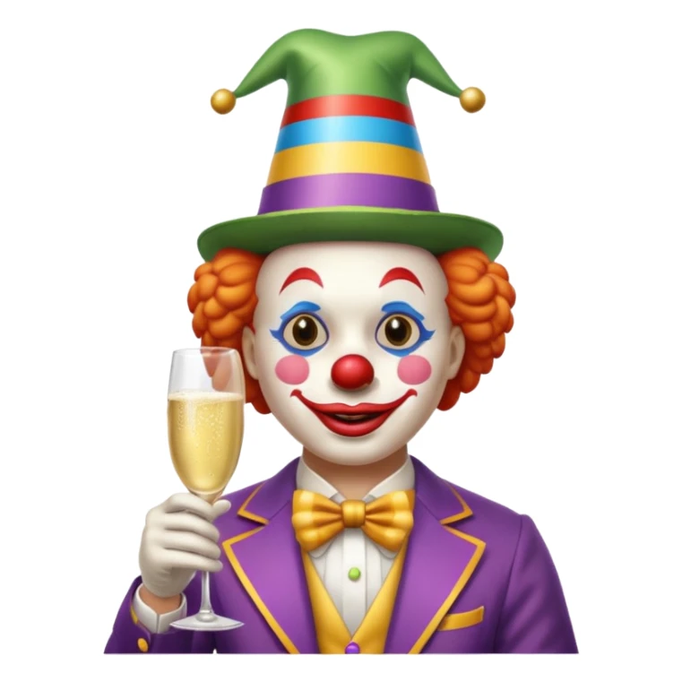 Clown on New Year’s Eve 2026 sticker