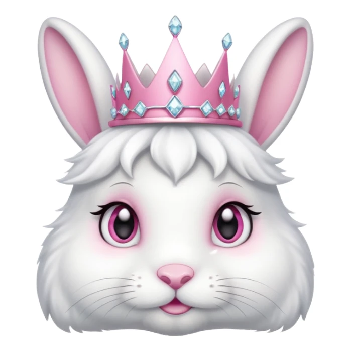 Rabbit King – fluffy white bunny with a small diamond tiara.
 sticker