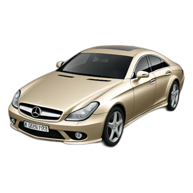 Mercedes CLS w219 color champagne front view sticker