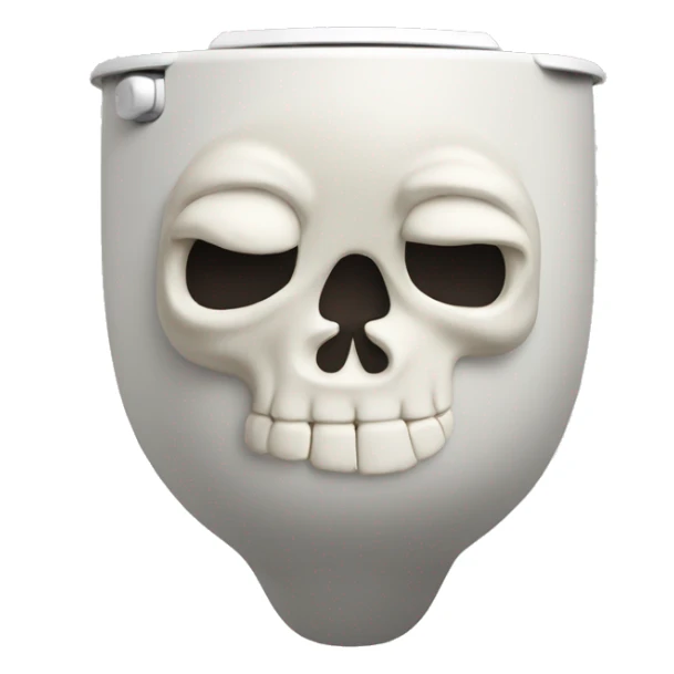 Skibidi toilet with skull head sticker
