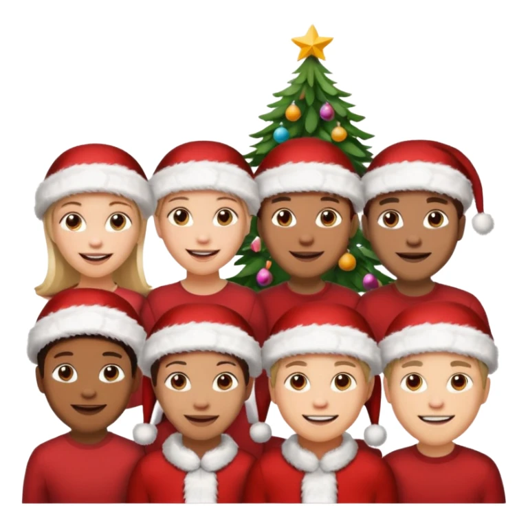 Merry Christmas emoji with my family photo sticker