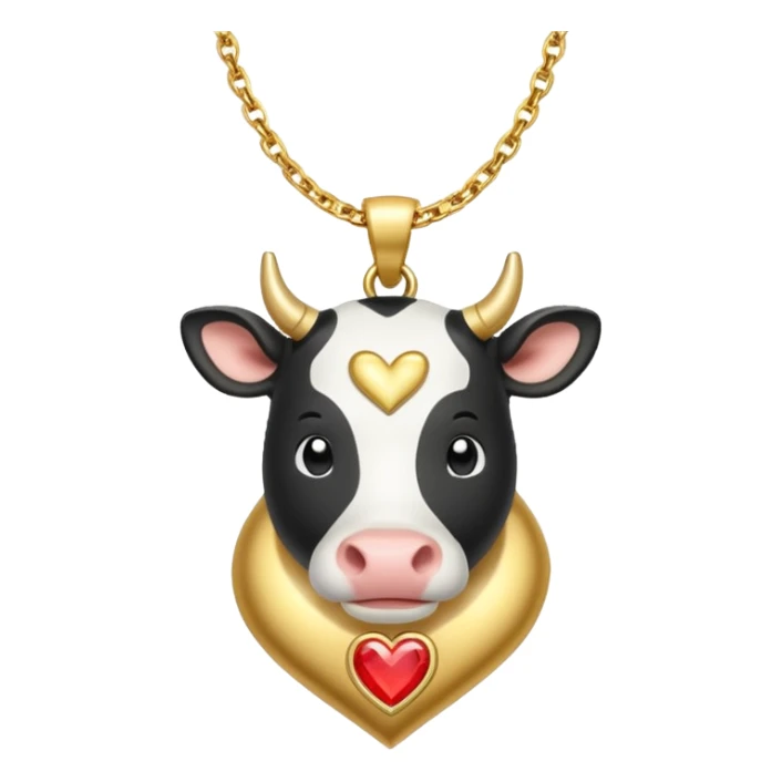 i need combination of this two emojis for making a neckless ❤️🐮 sticker