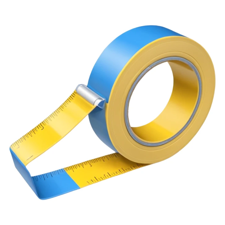  rolled out measure tape smaller, his line is short but rolled out different color sticker