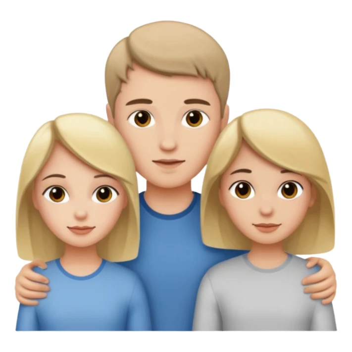 Two girls one boy  sticker