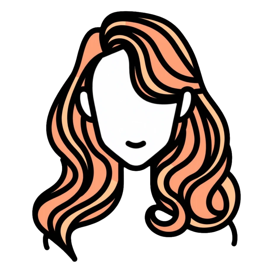 stylish hair, beautiful hairstyle sticker