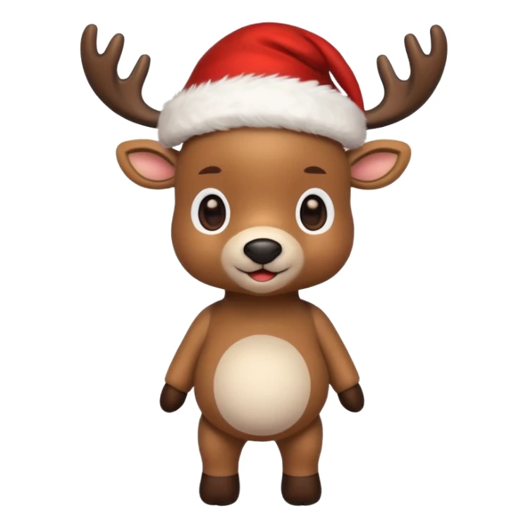 reindeer baby  cute, full body christmass cap sticker