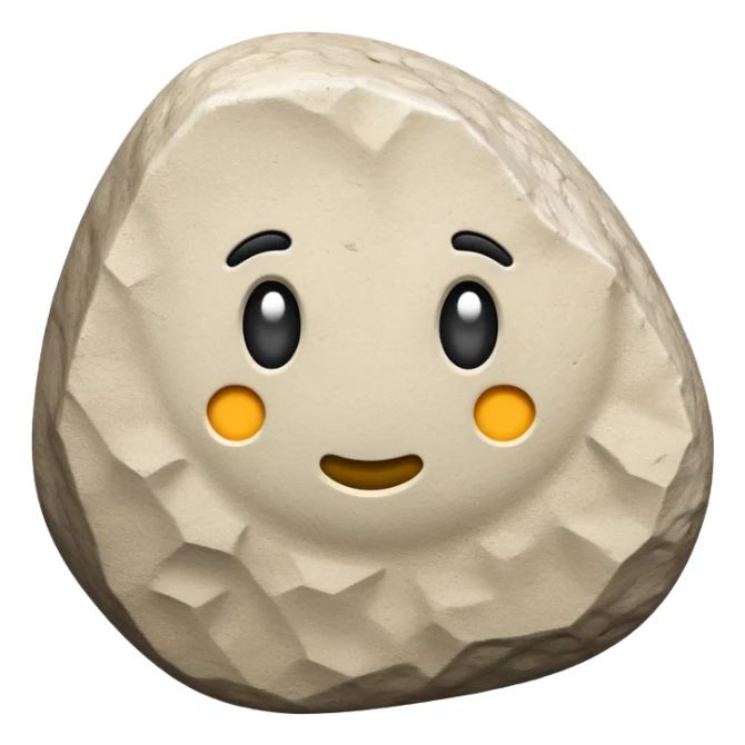 generate realistic detailed stone in 3d style with sand  sticker