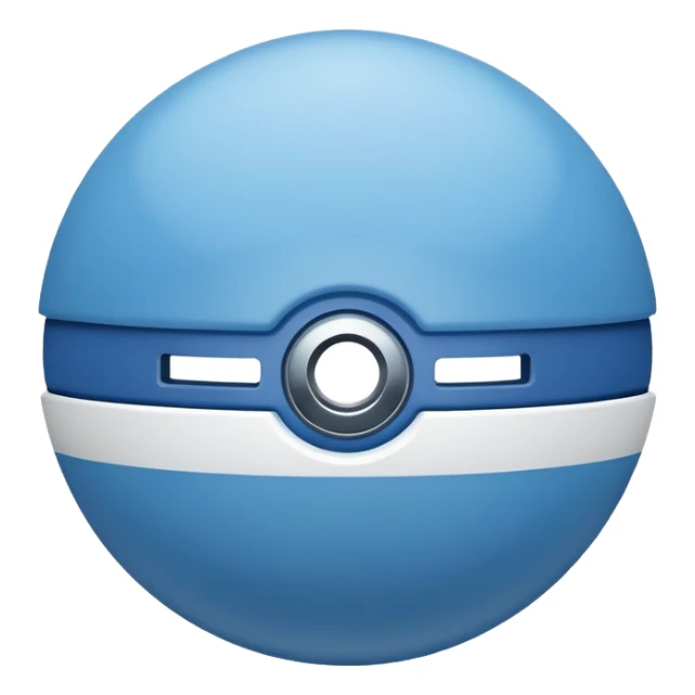 blue pokeball emoji with a white stripe sticker