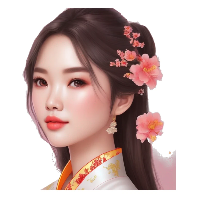 Girl ao dai sticker