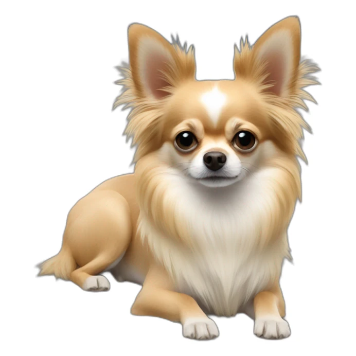Long hair sand chihuahua at Yellowstone sticker