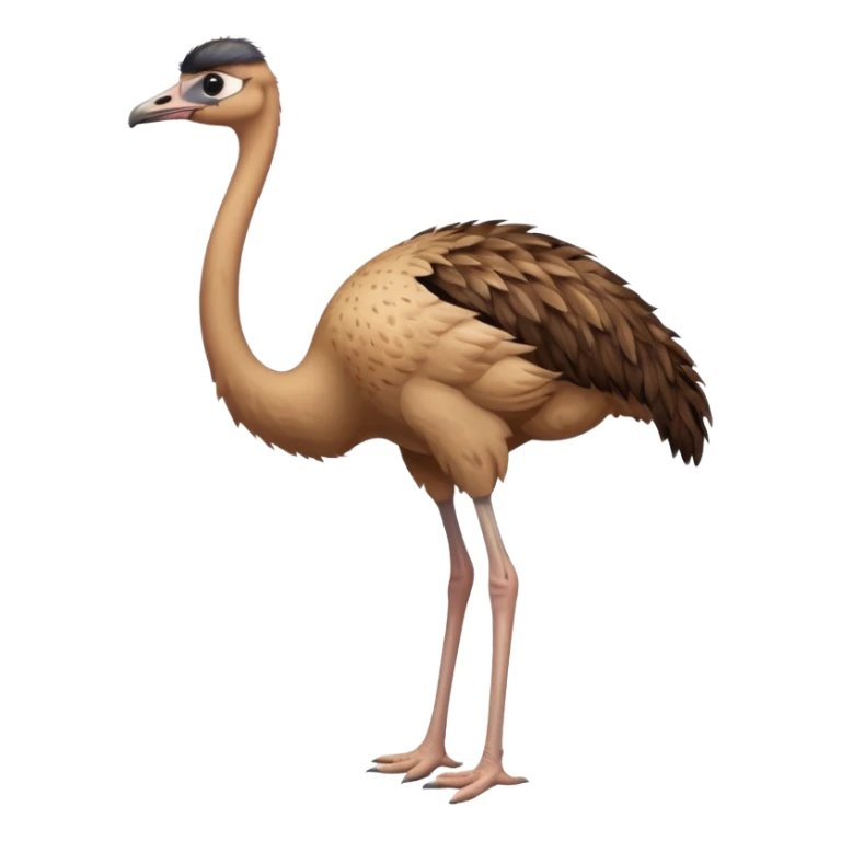 High resolution of   realistic full body ostrich without distorted , no extra hybrid sticker