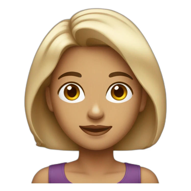 mulher branca com cabelo castanho escuro liso grande sticker