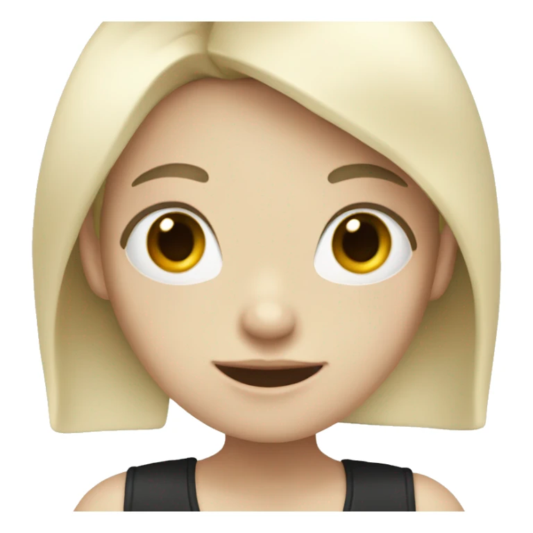 Pale girl with long black hair celebrating  sticker