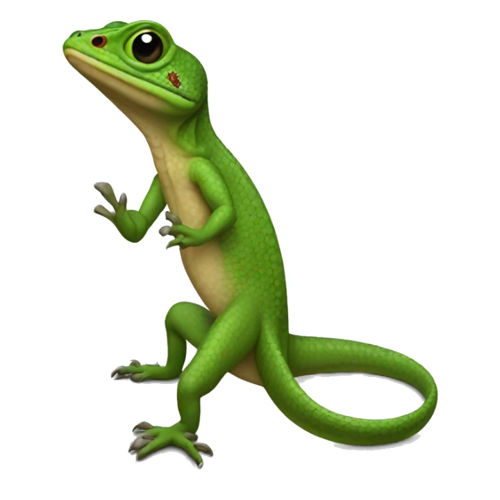 Puerto Rican Ground Lizard gray and green sticker
