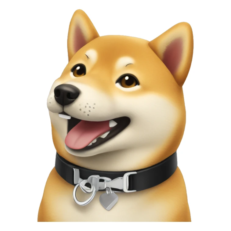 a smiling shiba inu dog with a collar that says "NEIRO" sticker