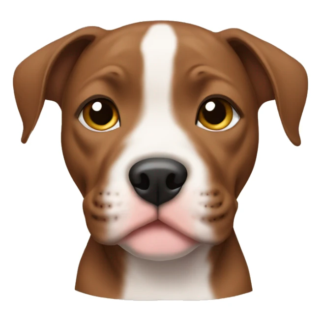 Brown Pitbull puppy laying  sticker