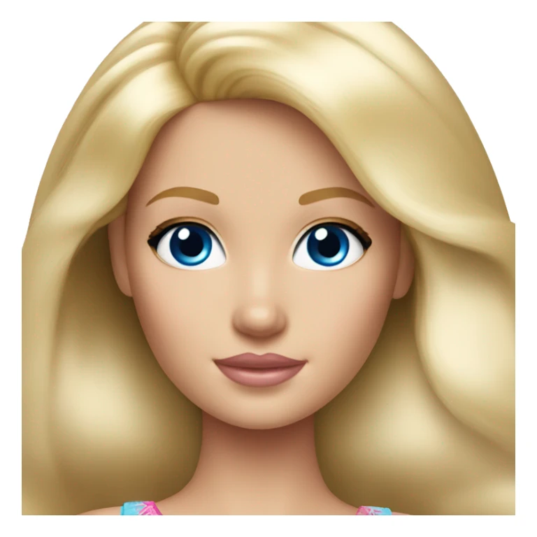blonde barbie girl with blue eyes sticker