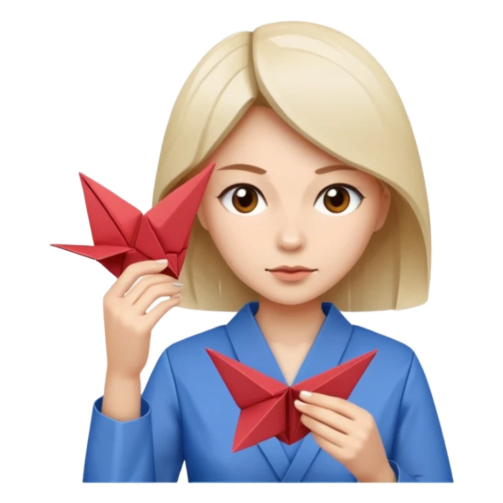 the woman who does origami sticker