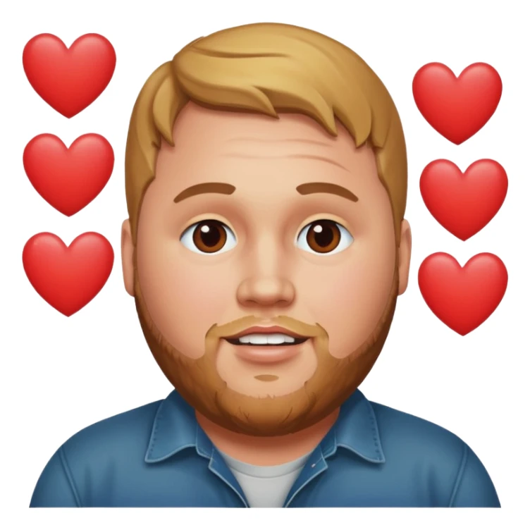 luke combs with hearts over eyes sticker