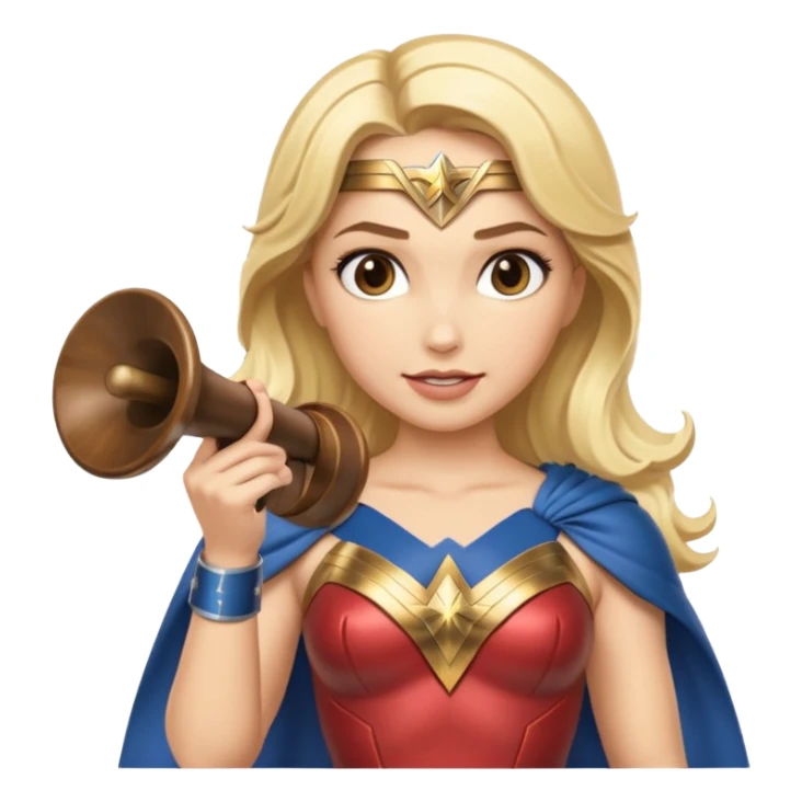 Blonde Wonder Woman English handbells sticker