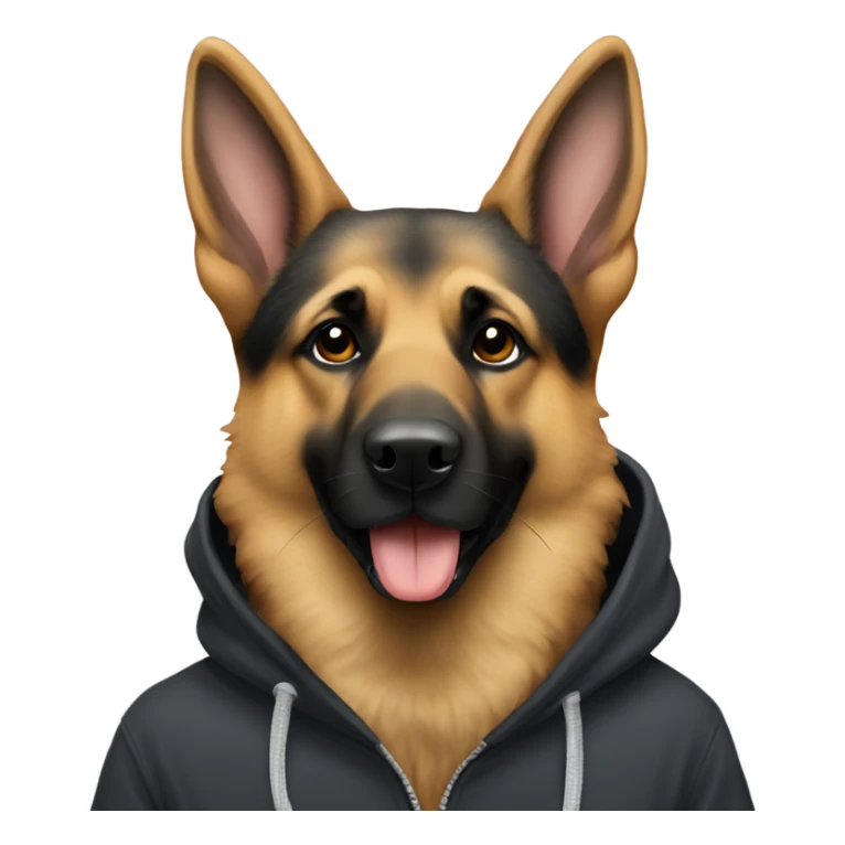 German shepherd in hoodie  sticker