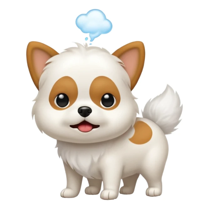 Little dog farting  sticker