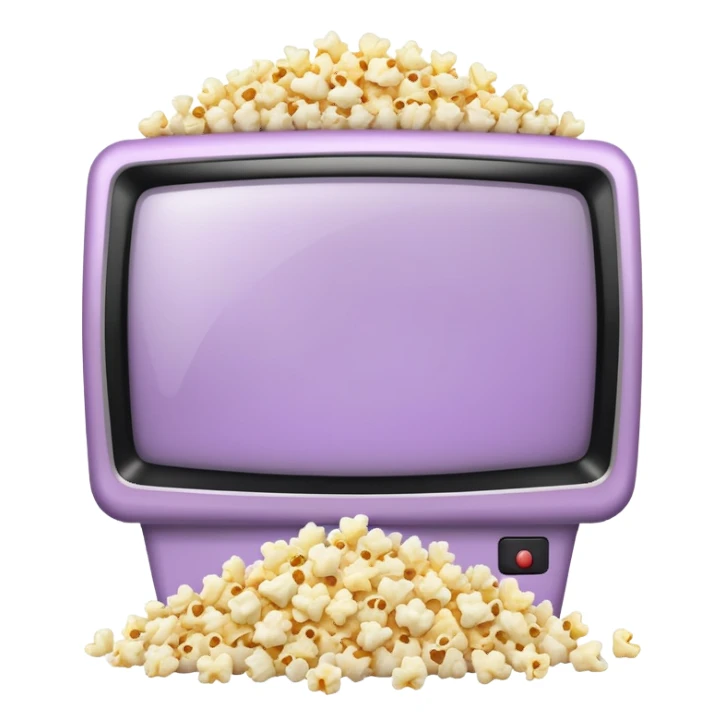 Netflix on a TV screen pale purple qnd popcorn sticker