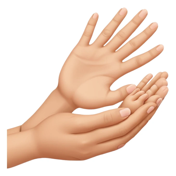 adult hand holding baby hand sticker