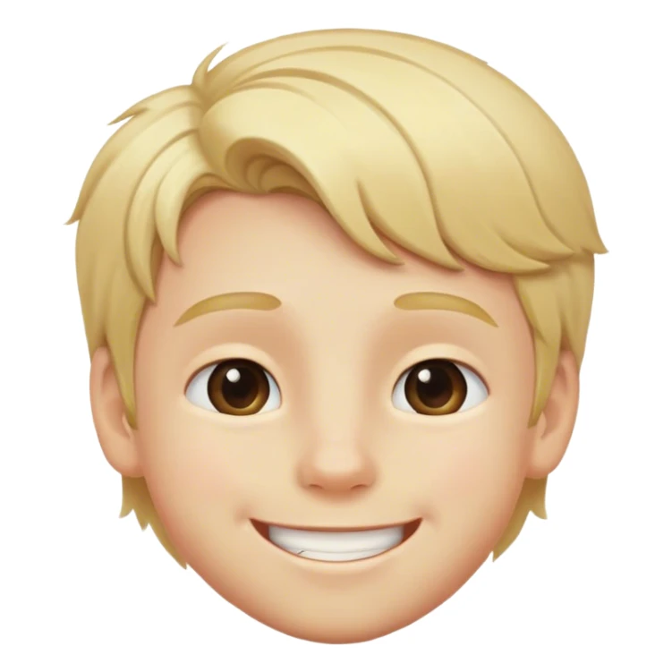 Happy blond hair boy sticker