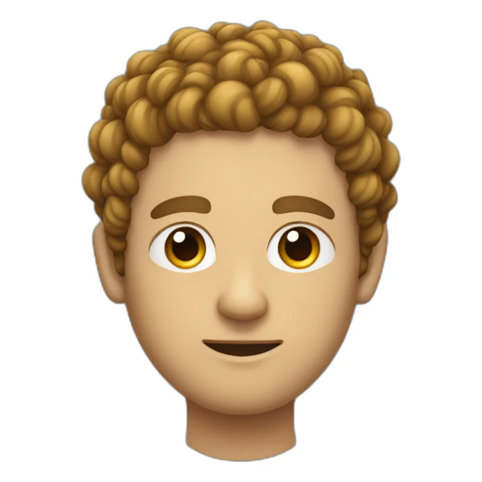 Curly man with an eyepatch and a braid by the side of his face sticker