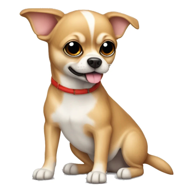 emoji de perrito chihuhueño lansandoze de arbol de navidad. sticker